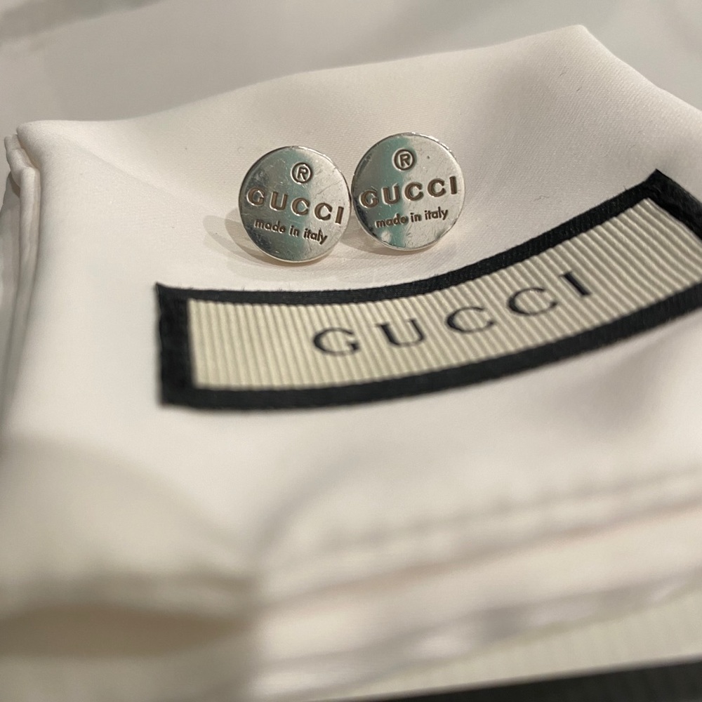 Gucci Sterling Silver Round Earrings